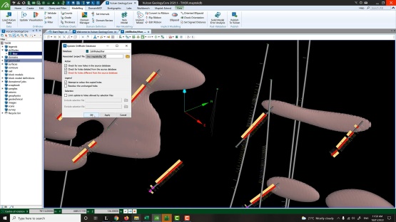 Updating geological models in Vulcan GeologyCore