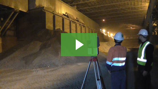 Laser scanning for stockpiles