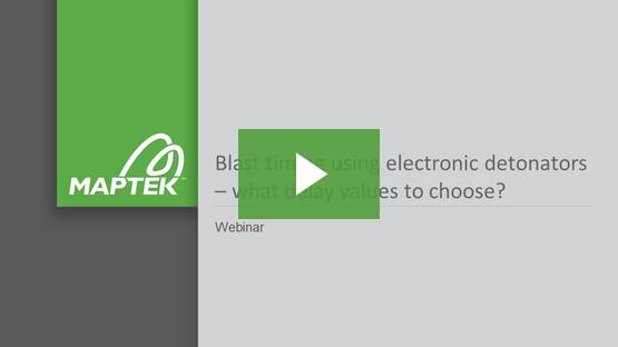Blast timing using electronic detonators – what delay values to choose?